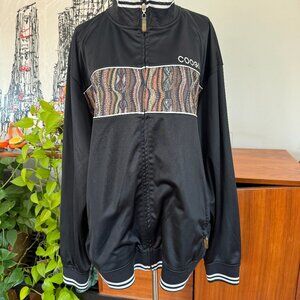 COOGI Zip Track Suit Jacket Unisex XXL BLACK